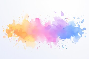 Watercolor splashes, isolated on white background