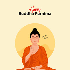 Buddha Purnima, Buddha Jayanti, Happy Vesak Day Social Media Poster