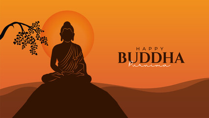 Buddha Purnima, Buddha Jayanti, Happy Vesak Day Social Media Poster