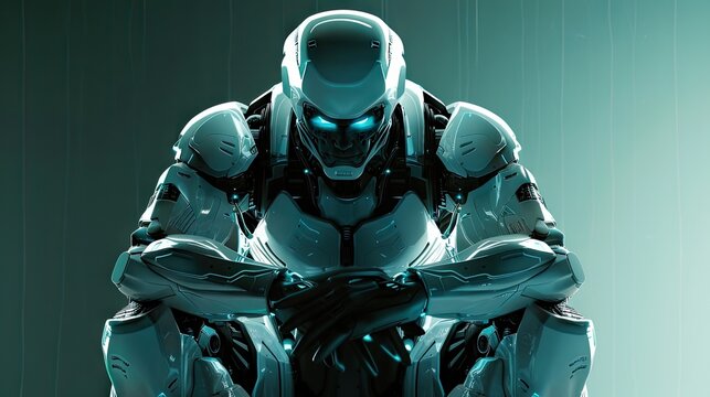 The Elegance of Tomorrow: A Man in a Futuristic Suit Rests