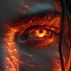 The eye of a fire breathing dragon.