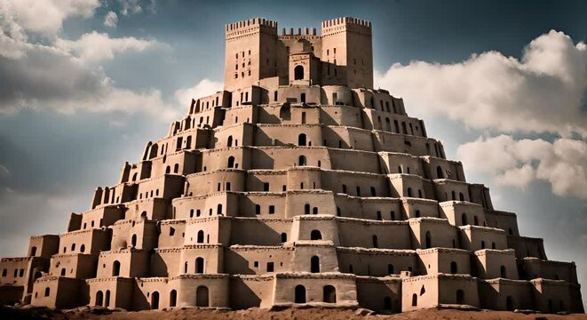 View of the Tower of Babel.