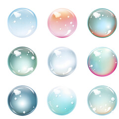 set of sphere bubbles PNG