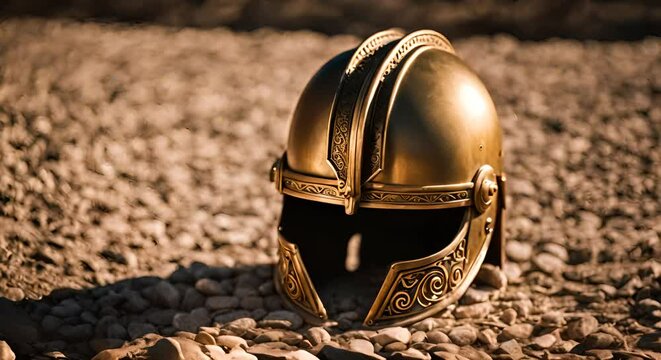 Roman helmet in Rome.