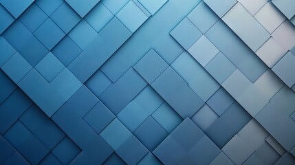 A blue abstract background with squares.
