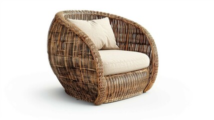 wicker outdoor armchair 