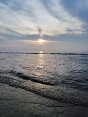 sunset over the sea