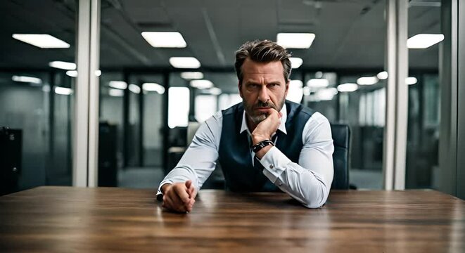 Very angry businessman.