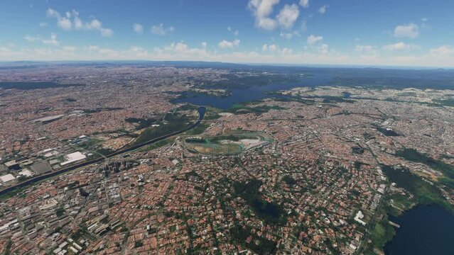 Aerial view of the Interlagos Circuit of the Autodromo Jos&eacute; Carlos Pace in S&atilde;o Paulo. Brazil