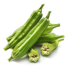 Okra, also known as lady's fingers, is a flowering plant in the mallow family. It is valued for its edible green seed pods.