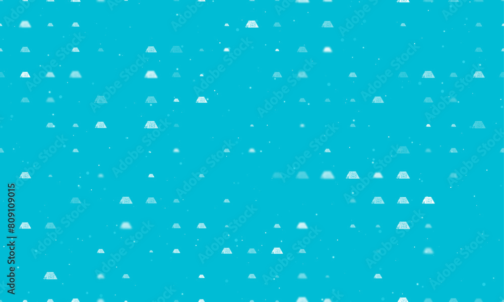 Poster seamless background pattern of evenly spaced white printed circuit boards of different sizes and opa