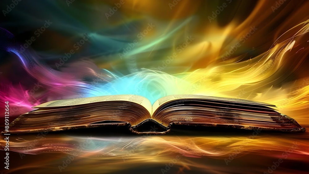Poster analyzing books to extract valuable data for research and insights. concept book analysis, data extr
