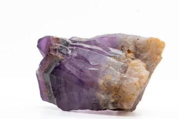 Purple and red amethyst crystal natural point cluster, purple quartz crystal amethyst with iron and...