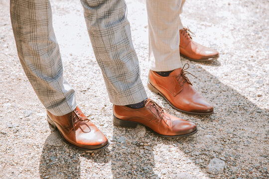 Brązowe eleganckie buty męskie