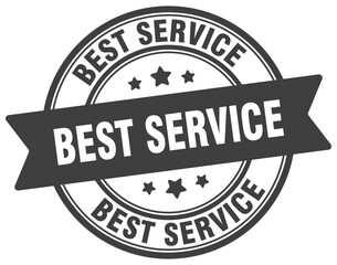 best service stamp. best service label on transparent background. round sign