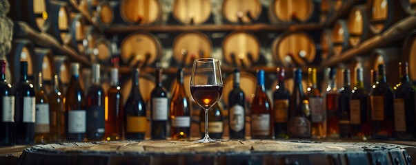 A Refined Wine Cellar Tasting Event Showcasing a Curated Collection of Premium Vintages for Discerning Connoisseurs