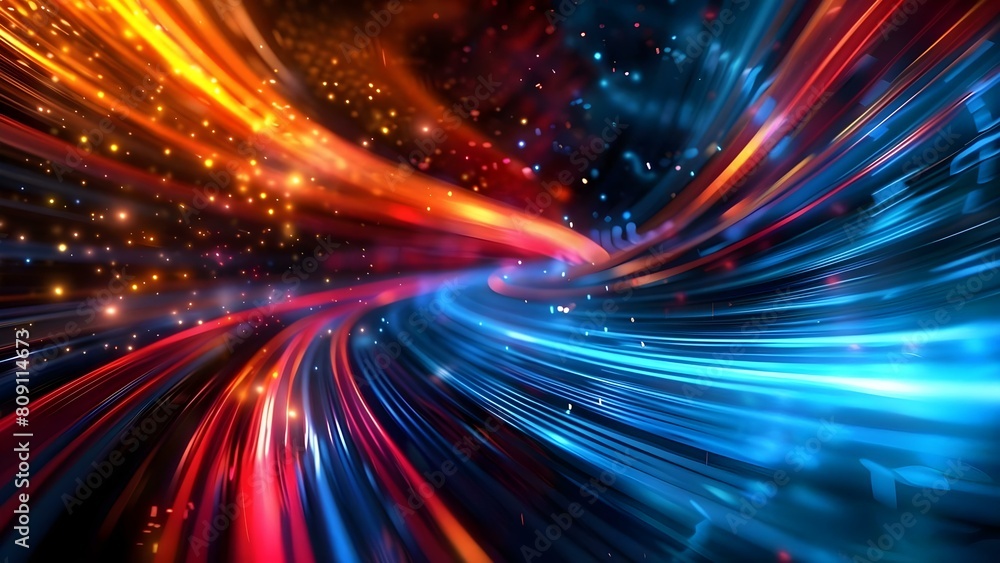 Poster neon colorful 3d rendering of a digital world in a cyber space. concept neon colors, 3d rendering, d