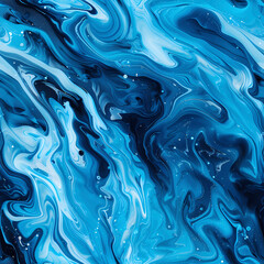 Obraz premium Seamless Texture Blue abstract background. Acrylic paint texture. Liquid marble pattern.