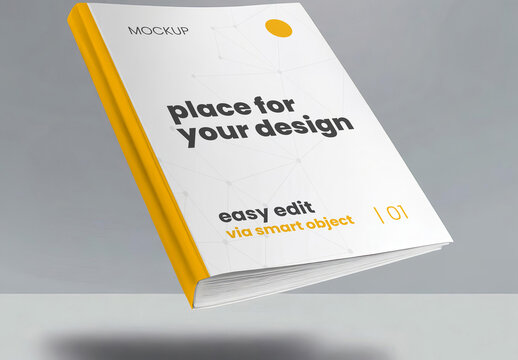 Book on infinte background cover mockup Generative Ai