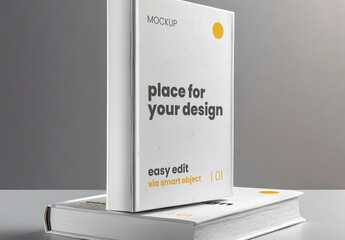 Book cover and side mockup Generative Ai