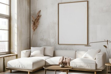 Modern Living Room with Elegant Velvet Armchairs and Minimalist Decor