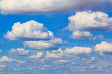 blue cumulus cloudy sky natural background