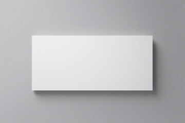 Fototapeta premium 3D rendered horizontal Business visiting card mock-up with front and back. Invite, tag, empty mockup for Presentation on isolated Light Grey background