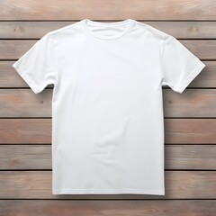 T-shirt mockup. White blank t-shirt. Generative AI.