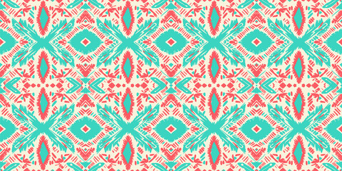 Seamless batik pattern,Seamless tribal batik pattern,and Seamless colorful pattern resemble ethnic boho, Aztec,and ikat styles.designed for use in wallpaper,fabric,curtain,carpet,Batik Embroidery