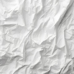 Obraz premium White crumpled paper background. Crumpled paper texture. Generative AI.