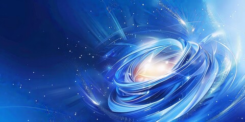 blue background with a gradient of blue and white colors. The background has light swirling lines and a gradient blue color. 