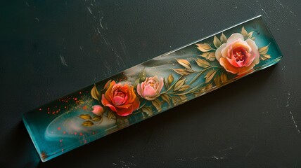 a wonderful, unique bookmark, made of epoxy resin. No two are the same, so it can be a perfectly personalized gift. Generated by AI