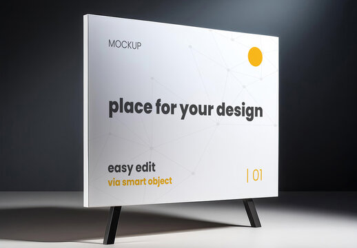 Horizontal billboard isolated Mockup 02 Generative Ai