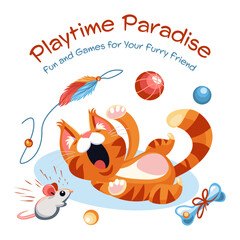 Modern vector concepts for website - cat accessories boutique