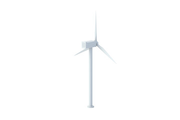 Wind generator isolated on white background. 3d render