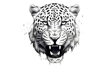 Fototapeta premium white tiger isolated on black