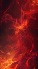 Fototapeta premium Abstract fiery red smoke on a dark background
