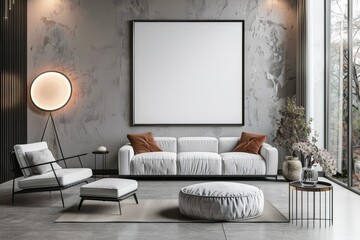 Modern Living Room with Luxury Designer Furniture and Artwork