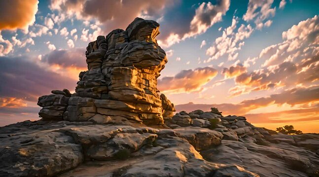 stunning sunset scenery formation landscape photography