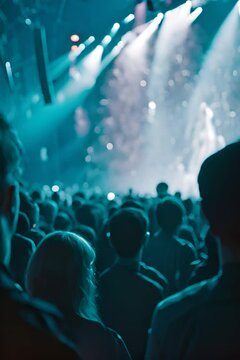 a crowd of people watching a concert on stage