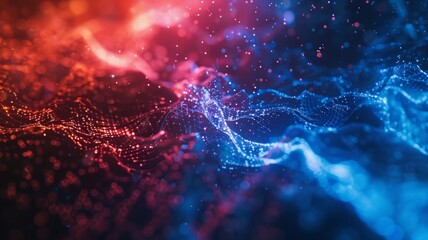 abstract technology particles mesh background.