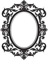 Black vintage frames on white background