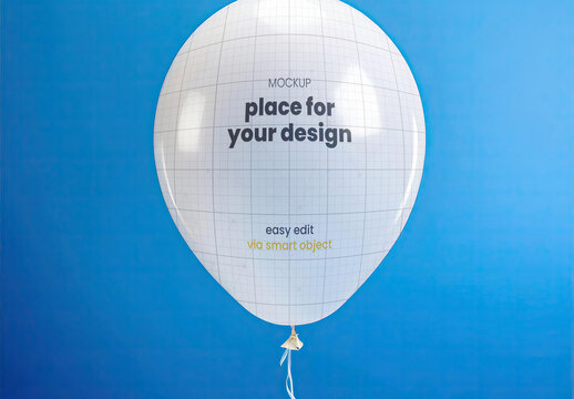 Plastic balloon floating mockup 04 Generative Ai