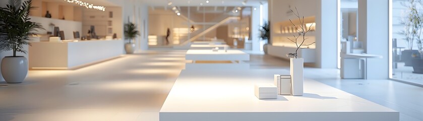 Modular Table System Allows Flexible for Retail Spaces and Events Ideal for Displaying Products with Ample Copy Space