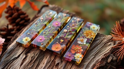 a wonderful and unique gift, epoxy resin bookmark, generated by AI