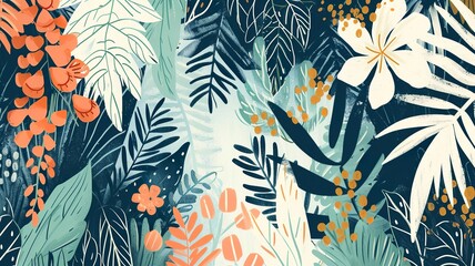 a wonderful and unique wallpaper, a composition of colors and flowers, generated by AI