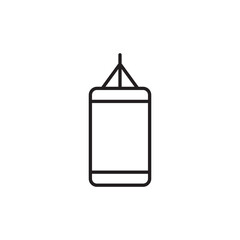 Punching Bag icon design with white background stock illustration
