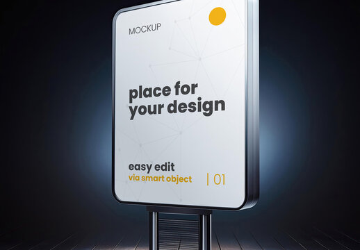 Vertical billboard poster Mockup 03 Generative Ai