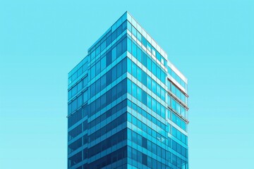 Modern Business Complex in Soft Blue Hue