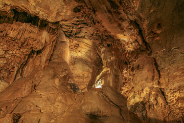 Stone decoration in Koneprusy caves in region known as Bohemian Karst, Czech Republic.